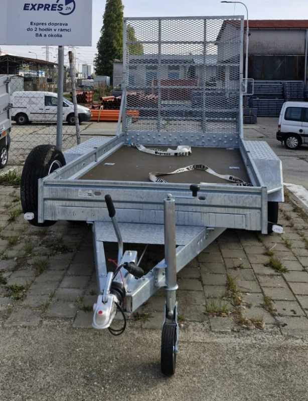 Prívesný vozík brzdený dvojnápravový, na prepravu stavebných strojov K3027 3